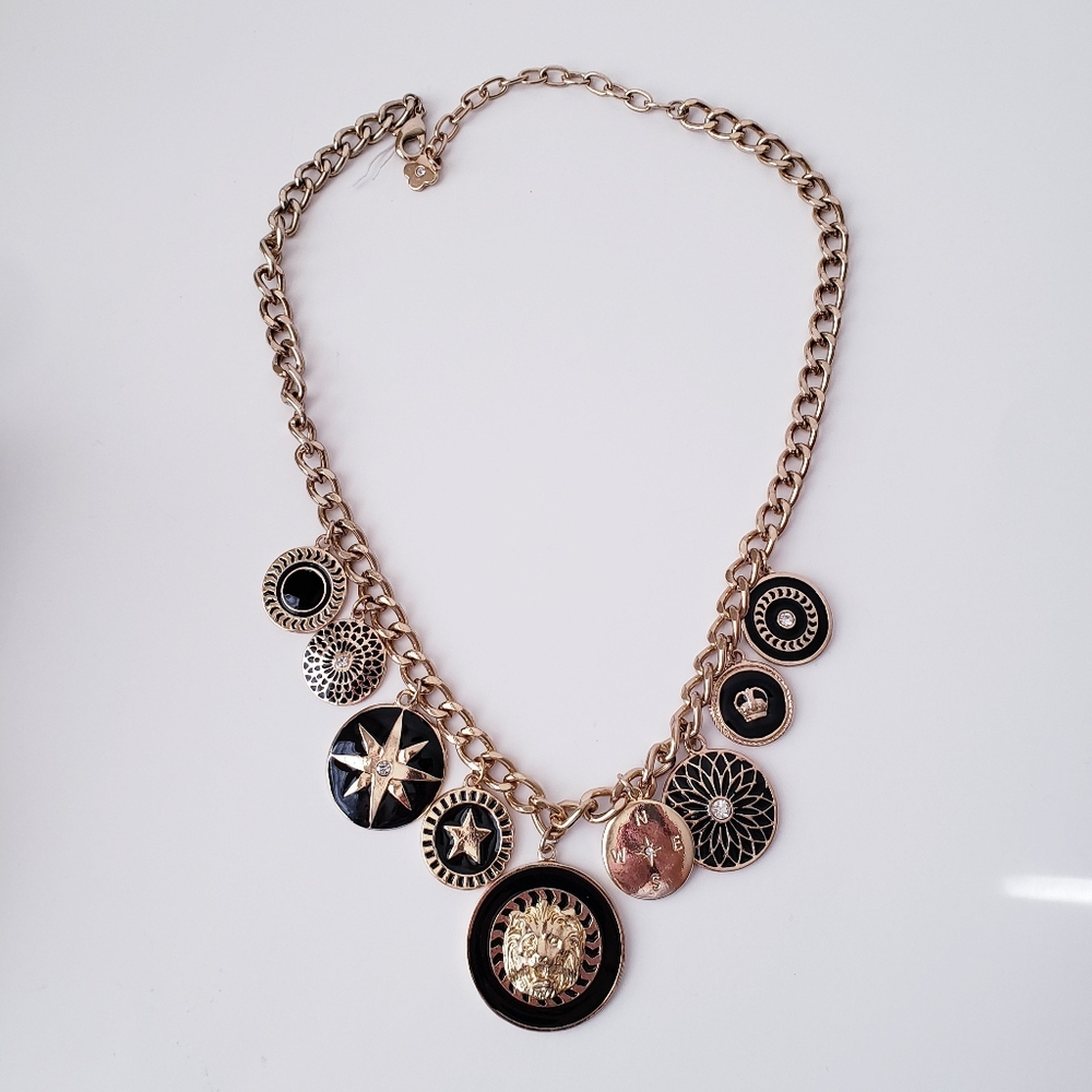 Gold Tone Lion Star Necklace - Picture 8 of 12